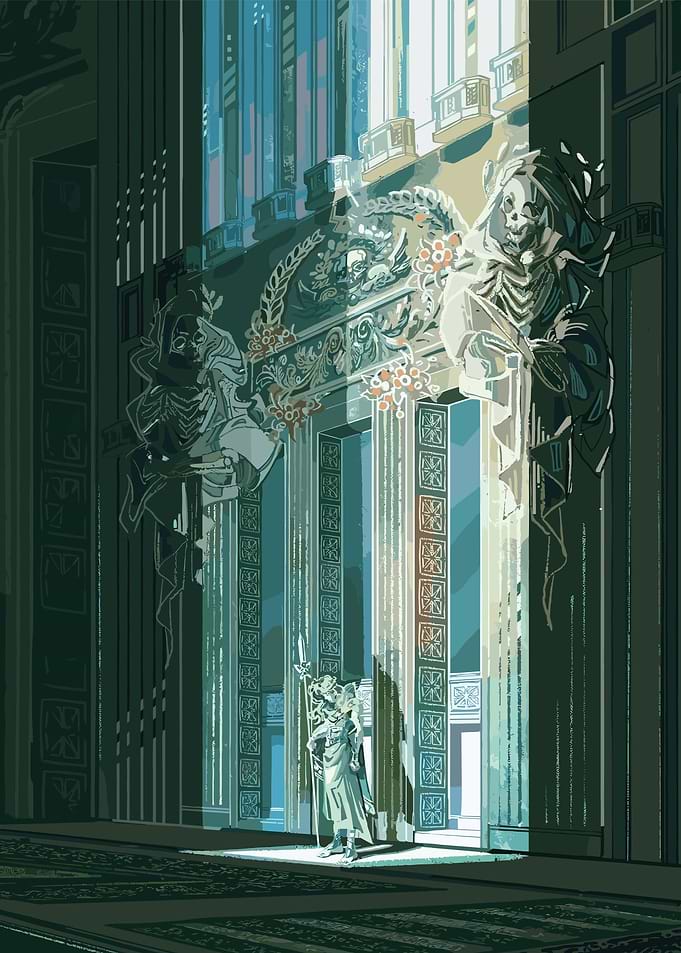 Guardian in Grand Hall Digital Art
