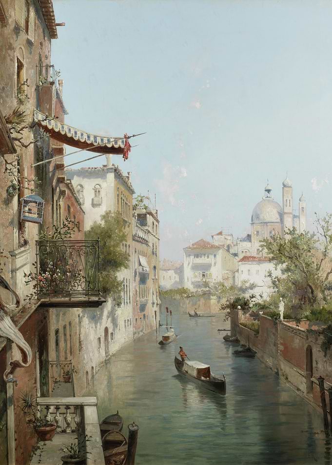Venetian Canal Scene Painting