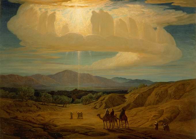 Biblical Scene with Camels and Figures