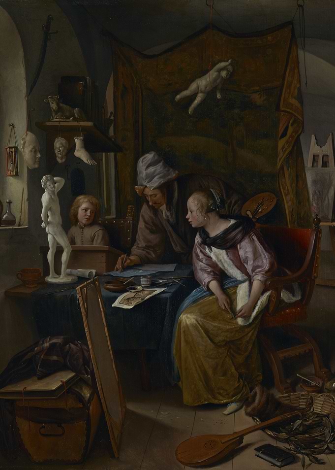 Artist in His Studio Painting