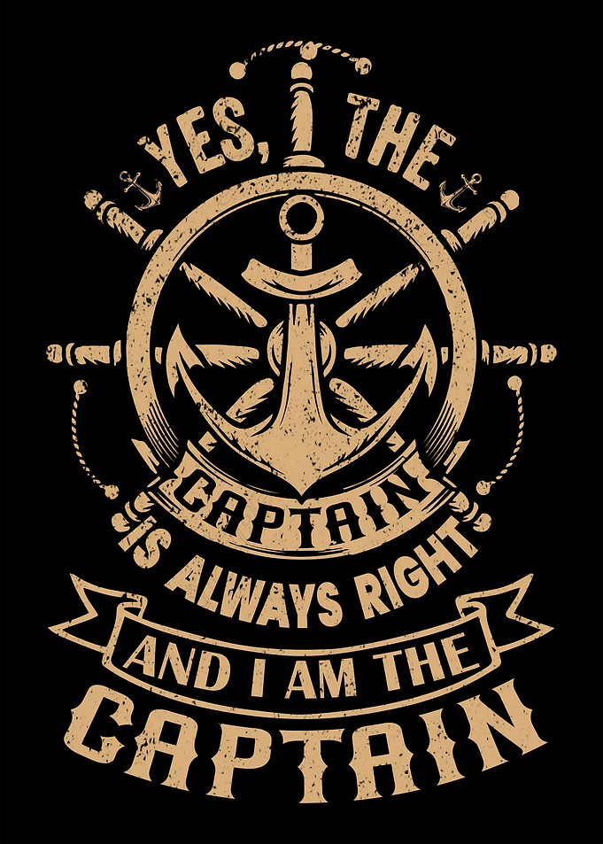 Captain Always Right Nautical Design