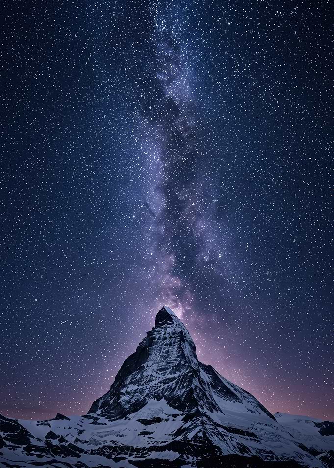 Matterhorn under the Milky Way