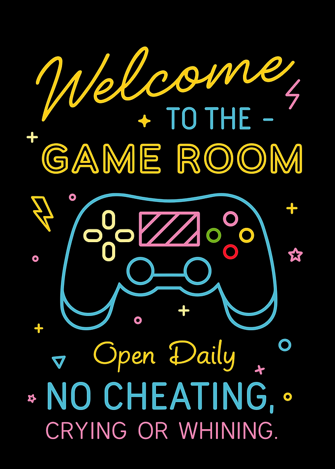 Welcome to the Game Room Sign