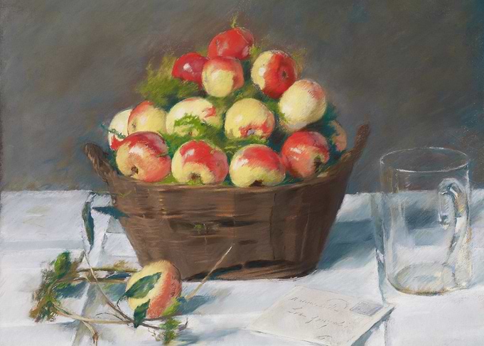 Still Life with Apples in Basket