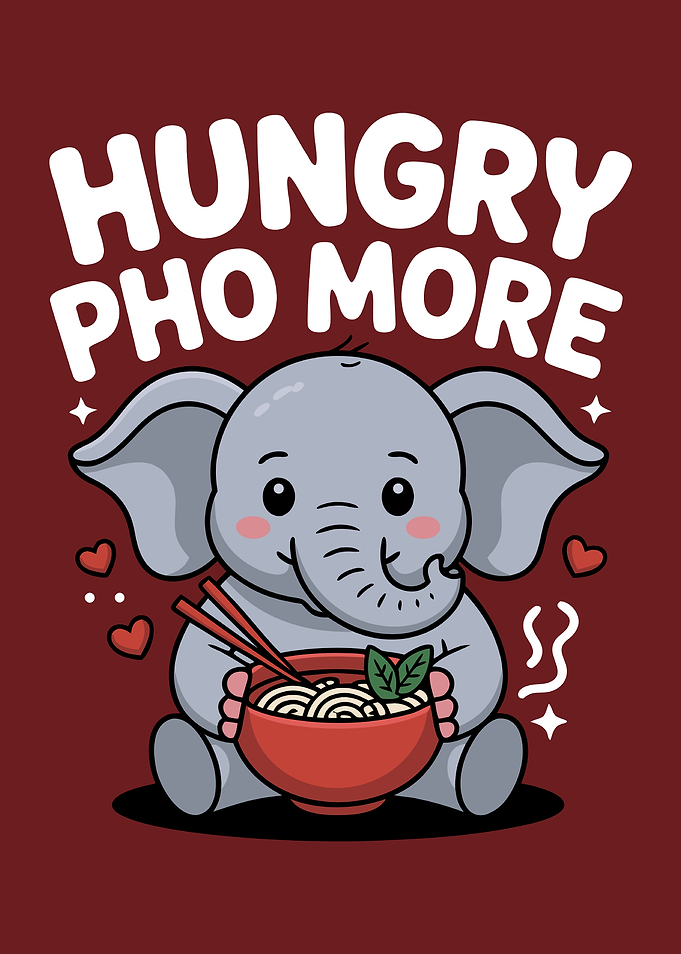 Hungry Pho More Cute Elephant