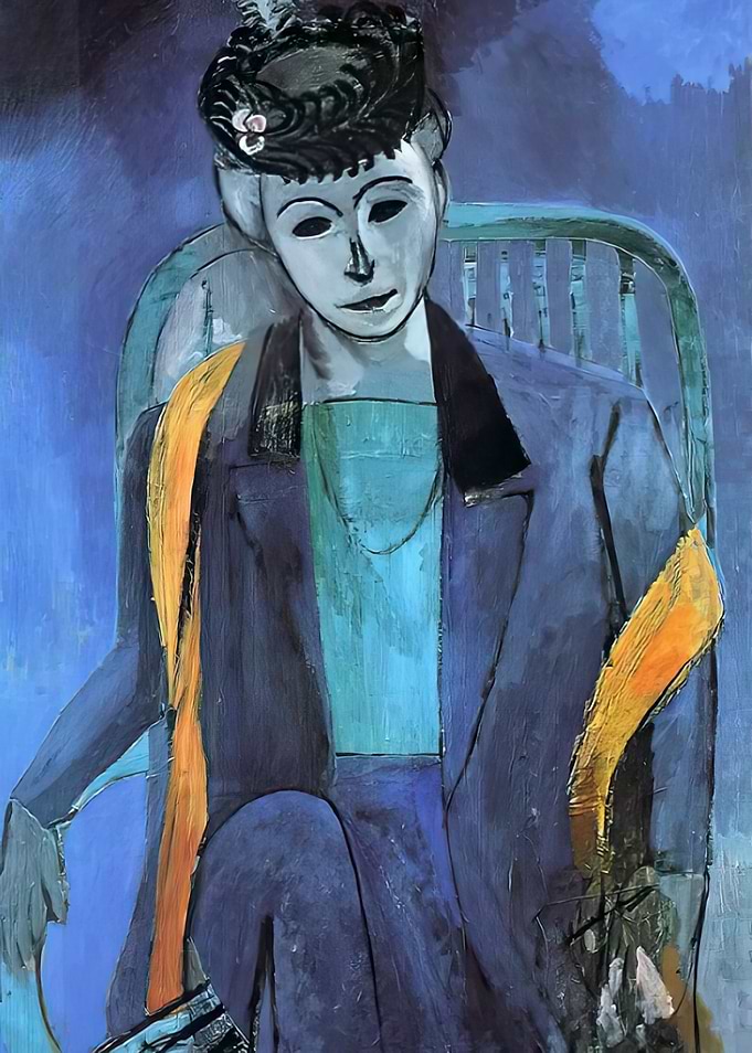 Woman in Blue by Henri Matisse, henri matisse paintings