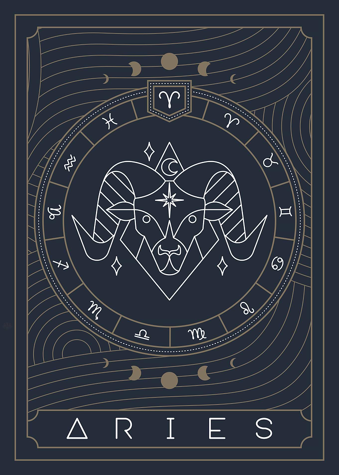 Aries Zodiac Sign Art
