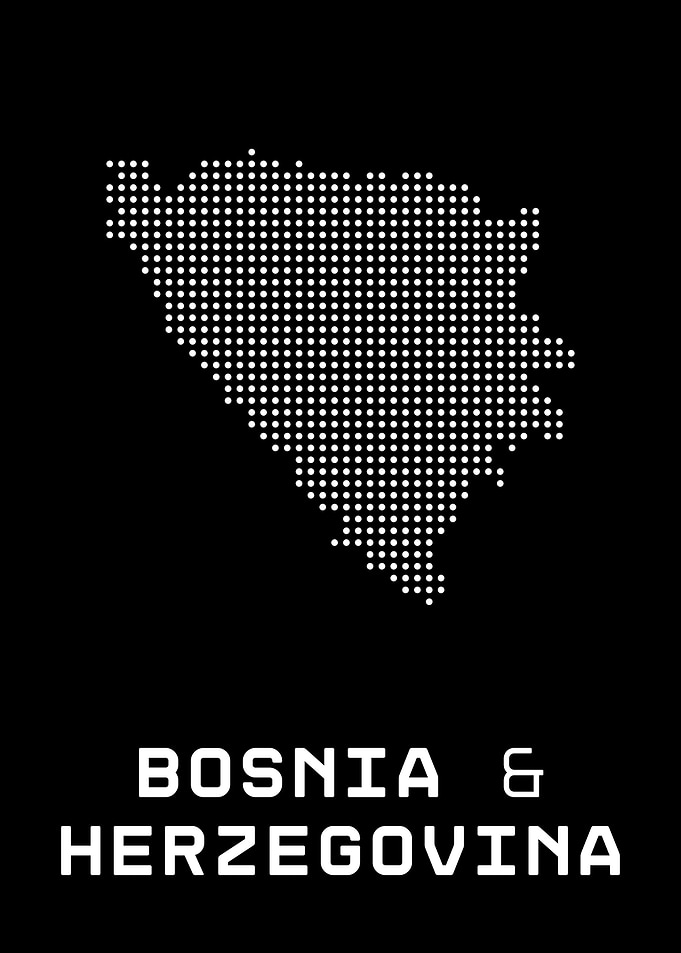 Bosnia & Herzegovina Dotted Map