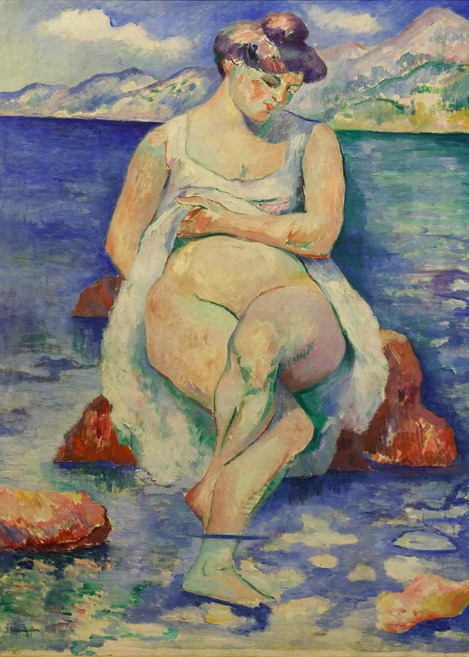 Bather by the Sea Painting