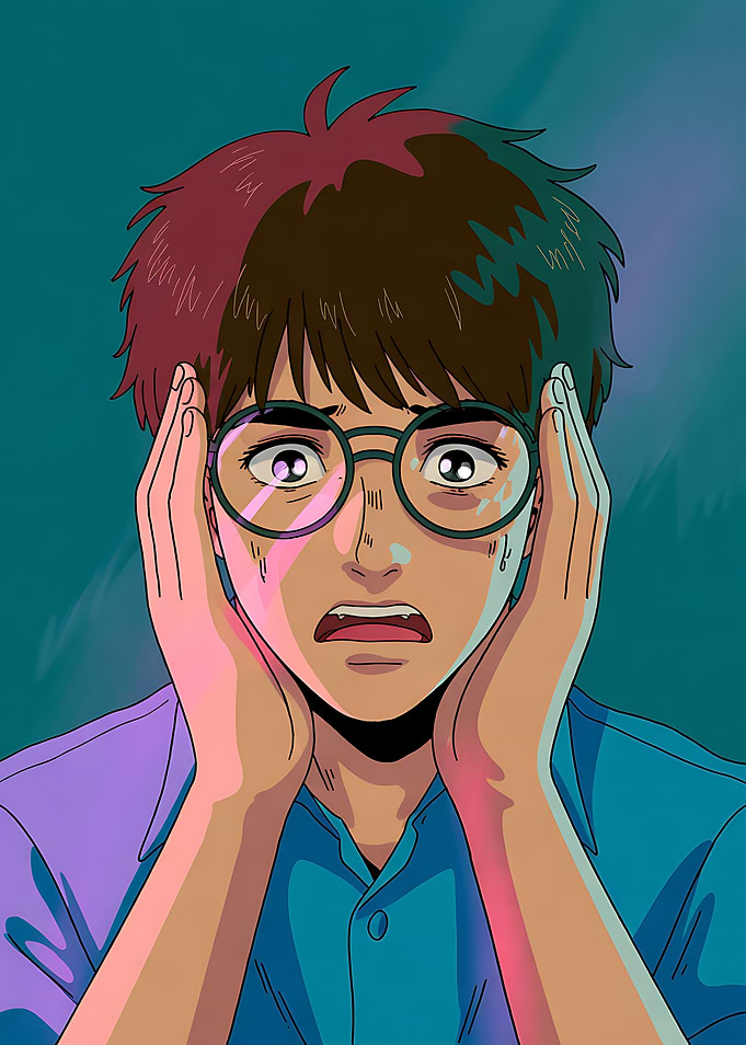 Anime Boy in Distress