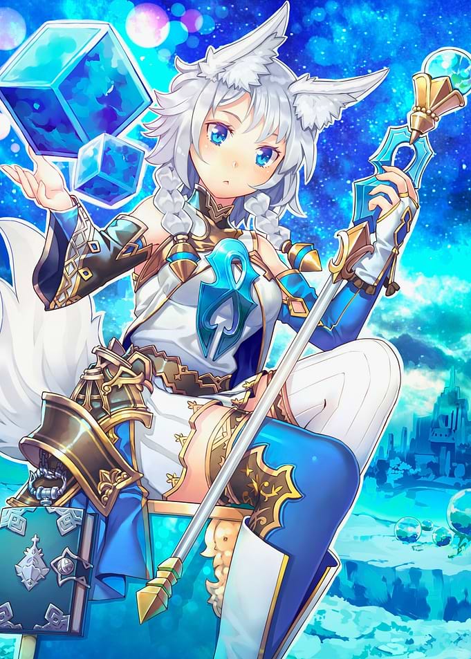 Fox Girl with Magic Cubes