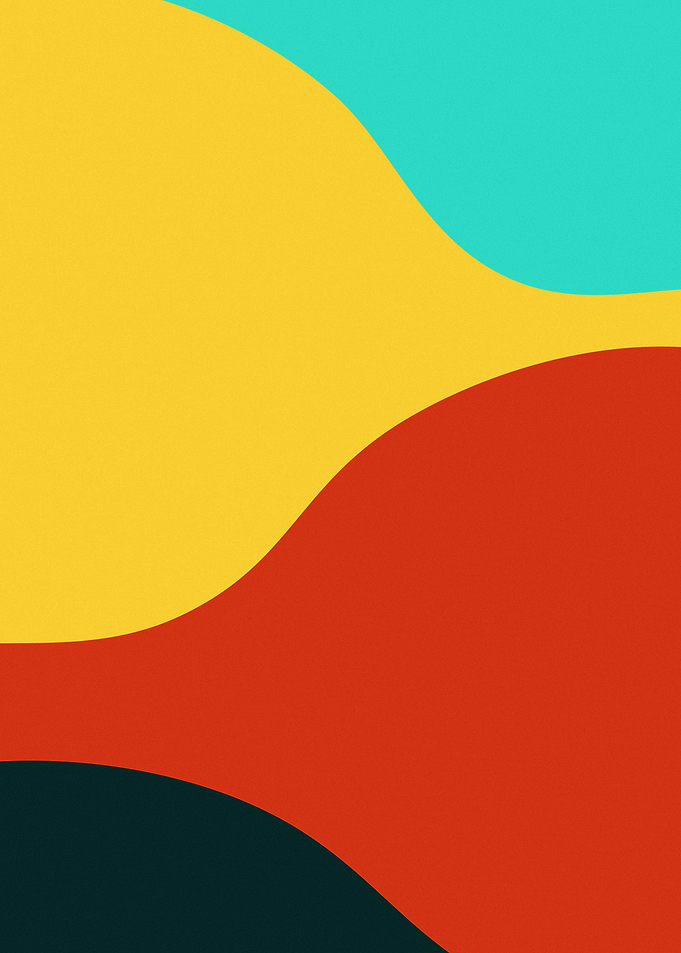 Abstract Wavy Color Blocks