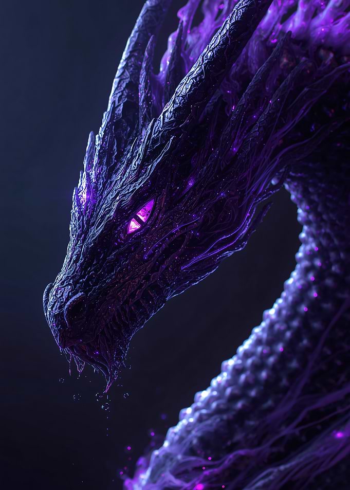 Majestic Dark Purple Dragon