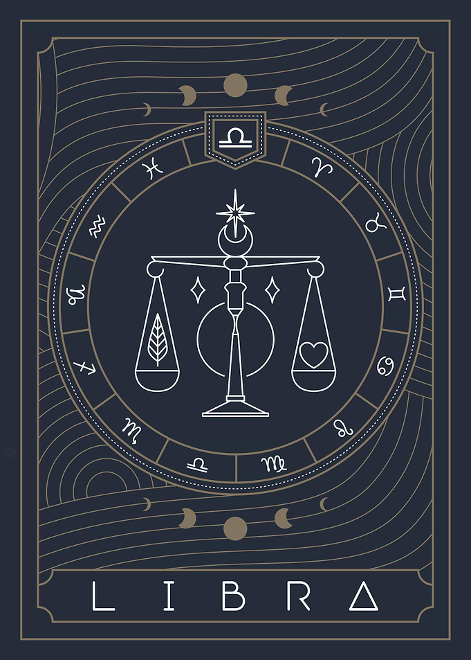 Libra Zodiac Sign Art