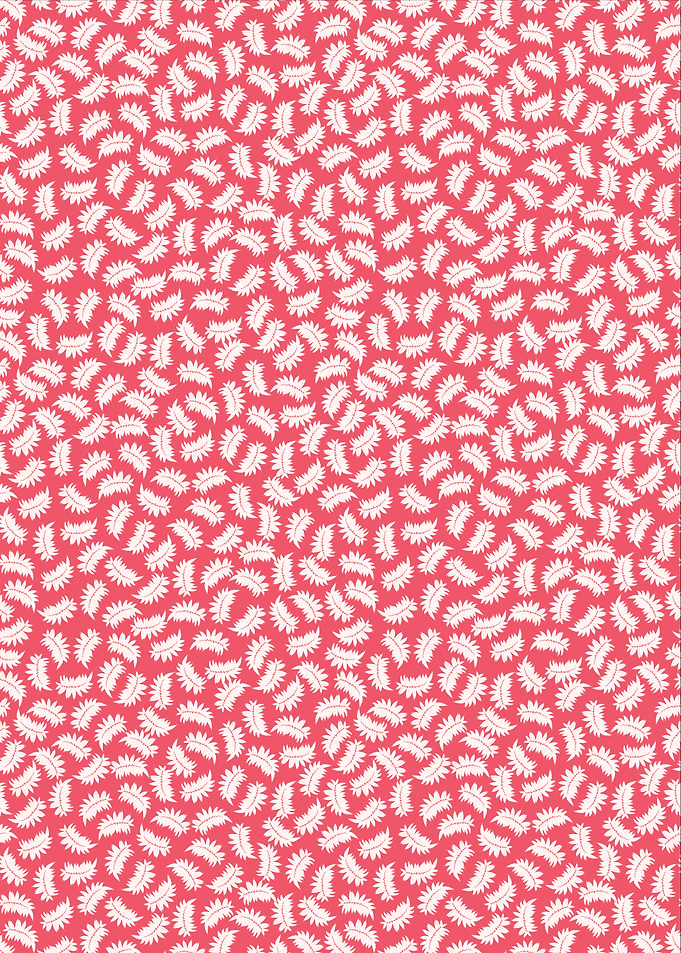 Floral Pattern on Red Background