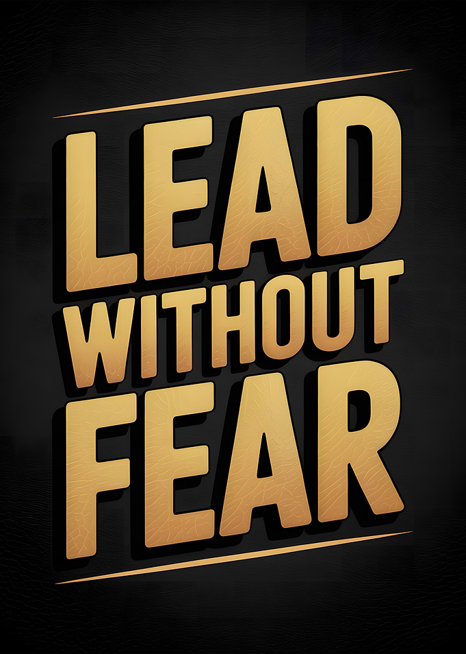 Lead Without Fear Inspirational Quote