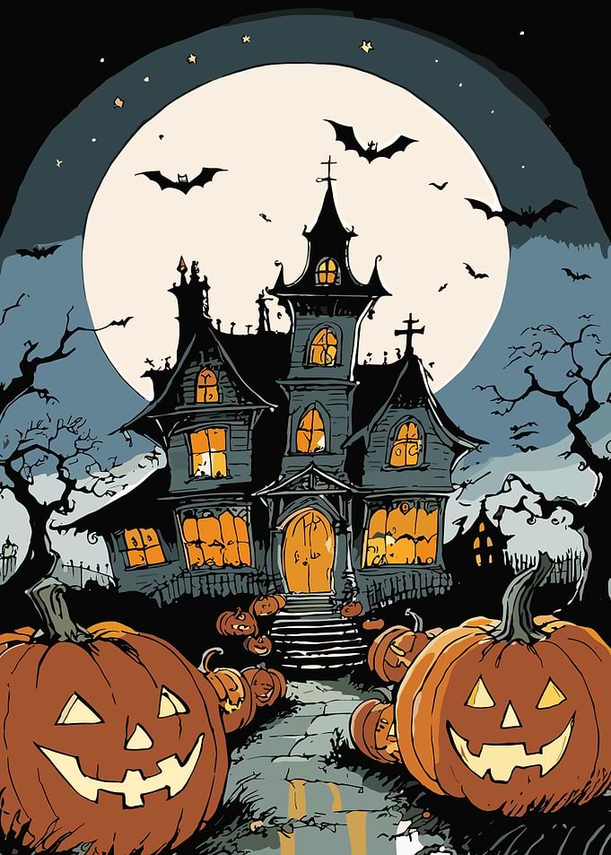 Halloween Haunted House with Pumpkins #HalloweenChallenge