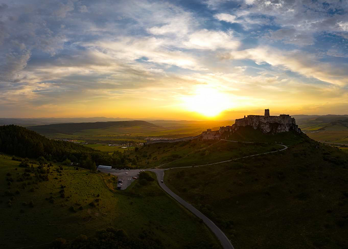 Spis Castle at Sunset