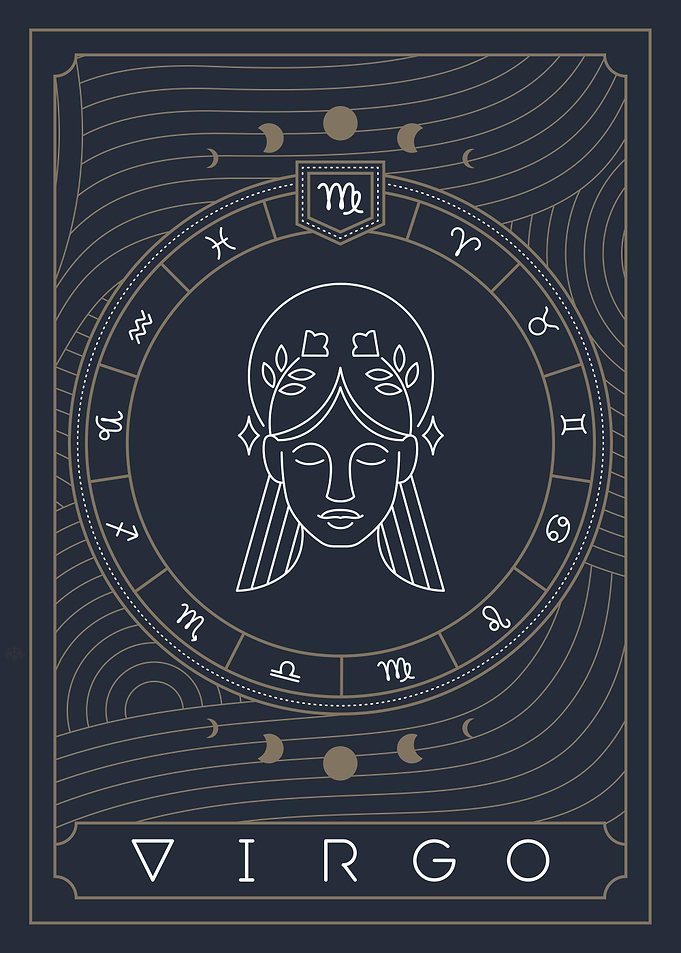 Virgo Zodiac Sign Art