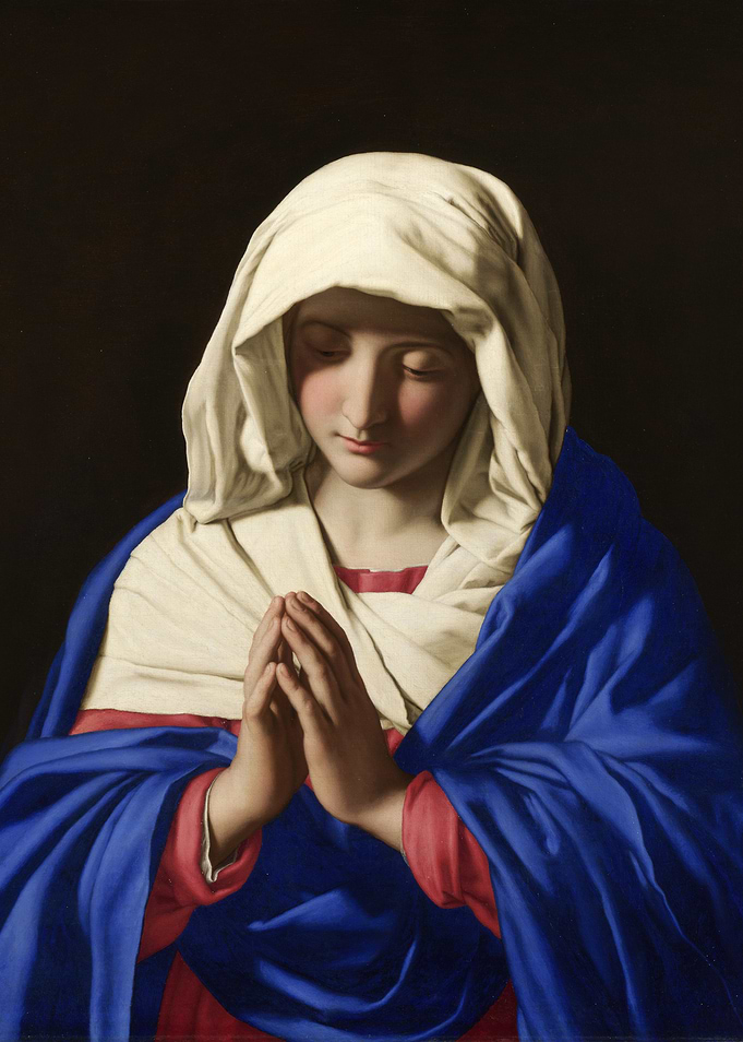 Virgin Mary in Prayer Painting