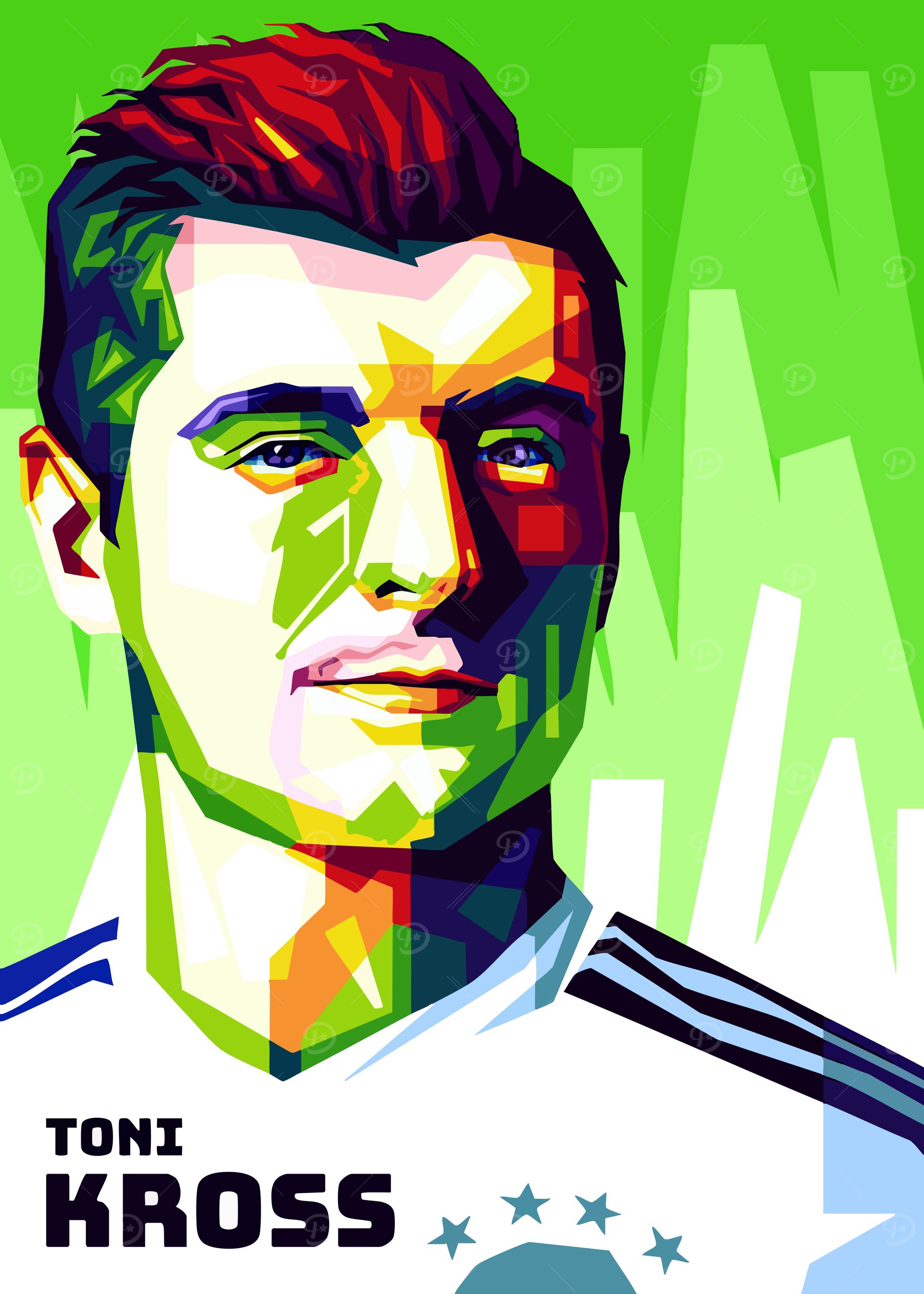 Toni Kroos Colorful Portrait