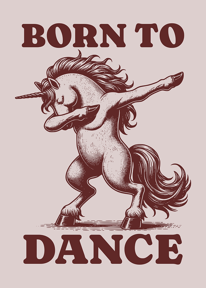 Born To Dance Dabbing Unicorn Dancing Lover