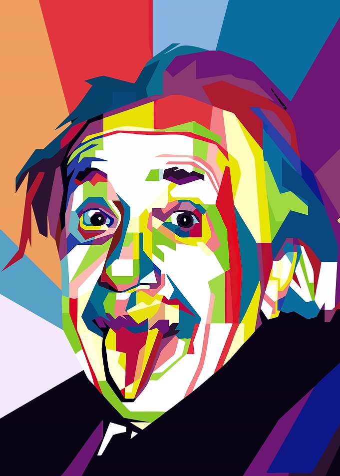 Albert Einstein Colorful Pop Art Portrait