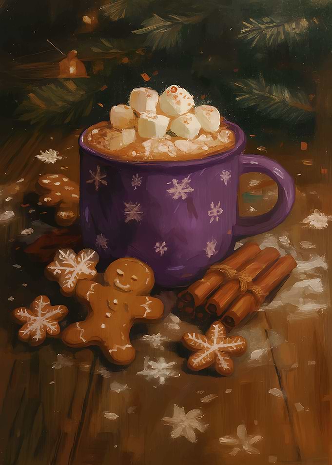 Cozy Winter Still Life Painting