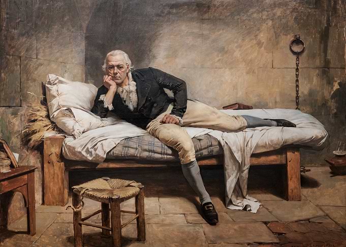 Man in Prison Cell Painting