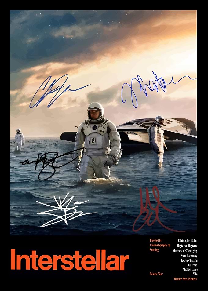 Interstellar Movie Poster Signed