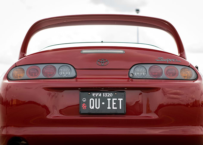Red Mark4 a80 Toyota Supra Rear View