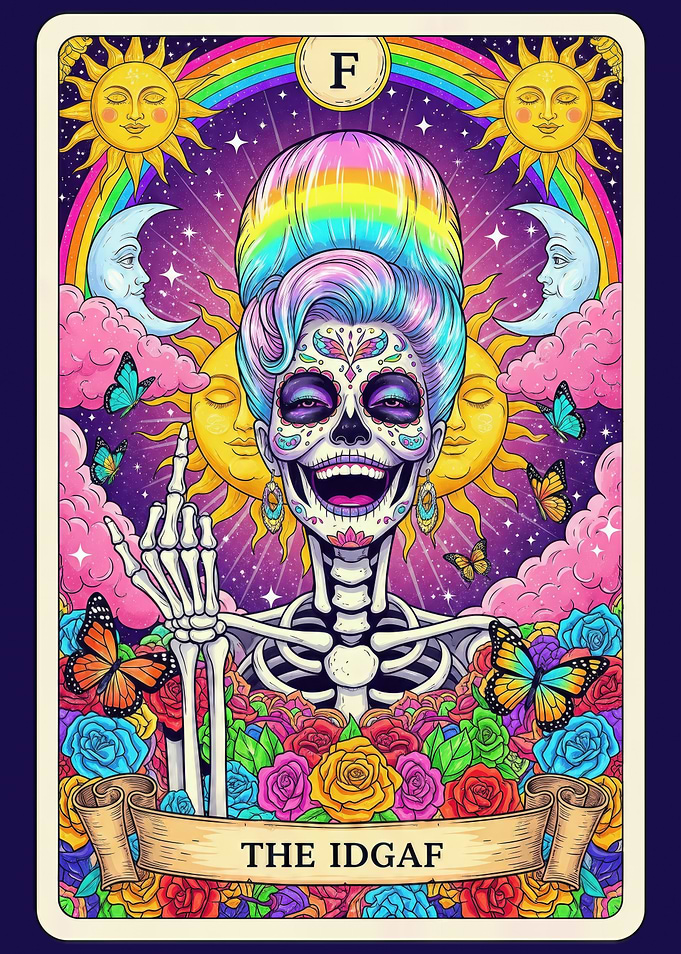 The IDGAF Tarot Card Illustration