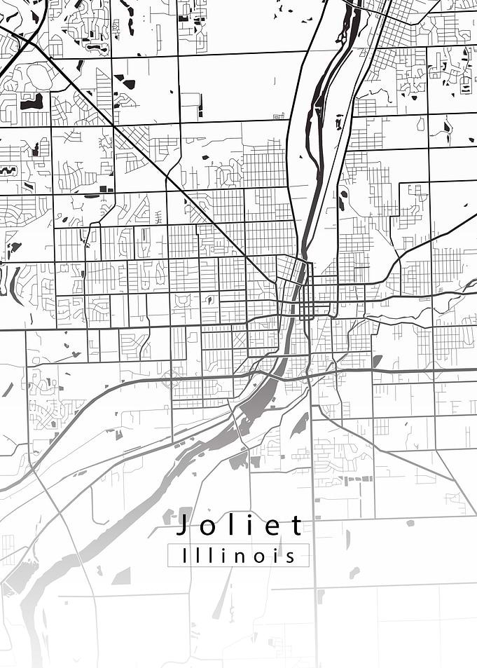 Joliet Illinois City Map