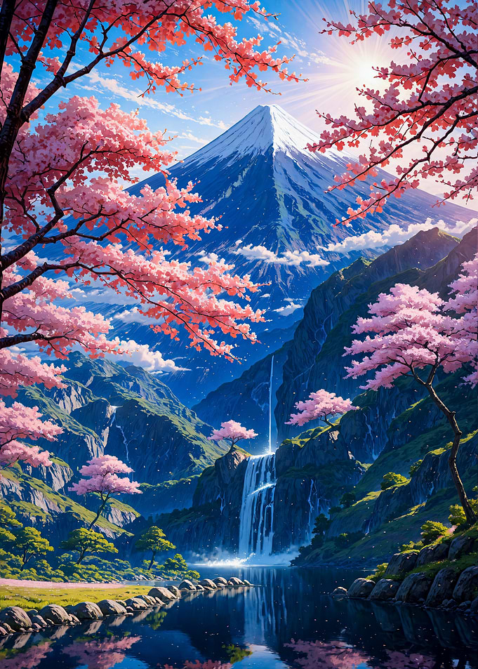 Sakura Mount Fuji Cherry Blossom Spring Japan Landscape