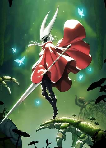 Hornet from Hollow Knight in Forest