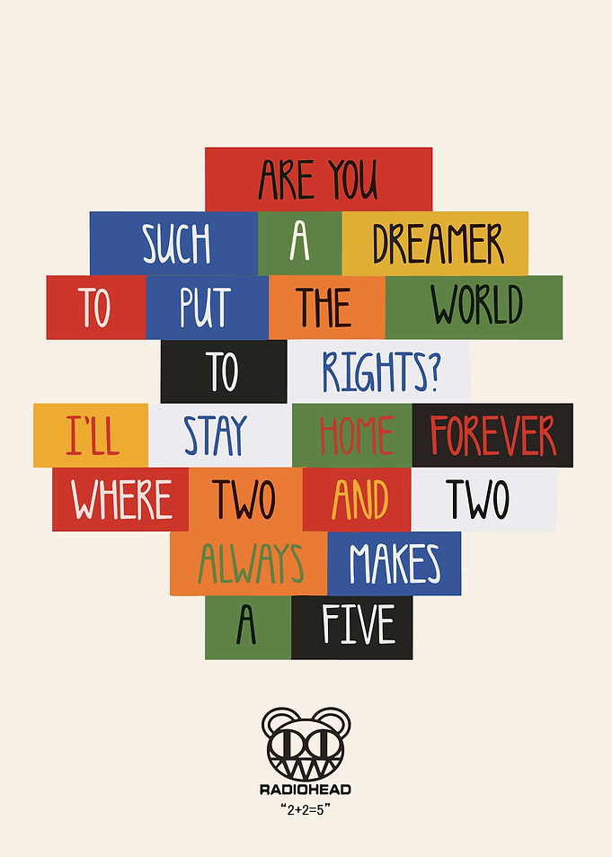 Radiohead 2+2=5 Lyric Art