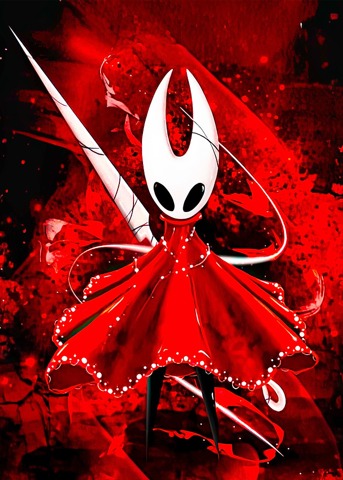 Hornet from Hollow Knight in Red
