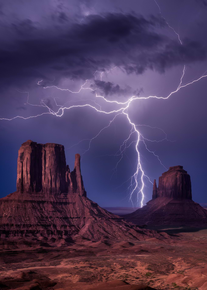 Monument Valley Lightning Storm