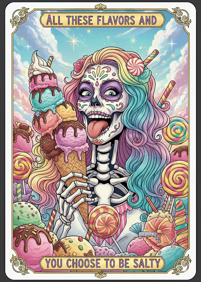 Candy Skull with Ice Cream