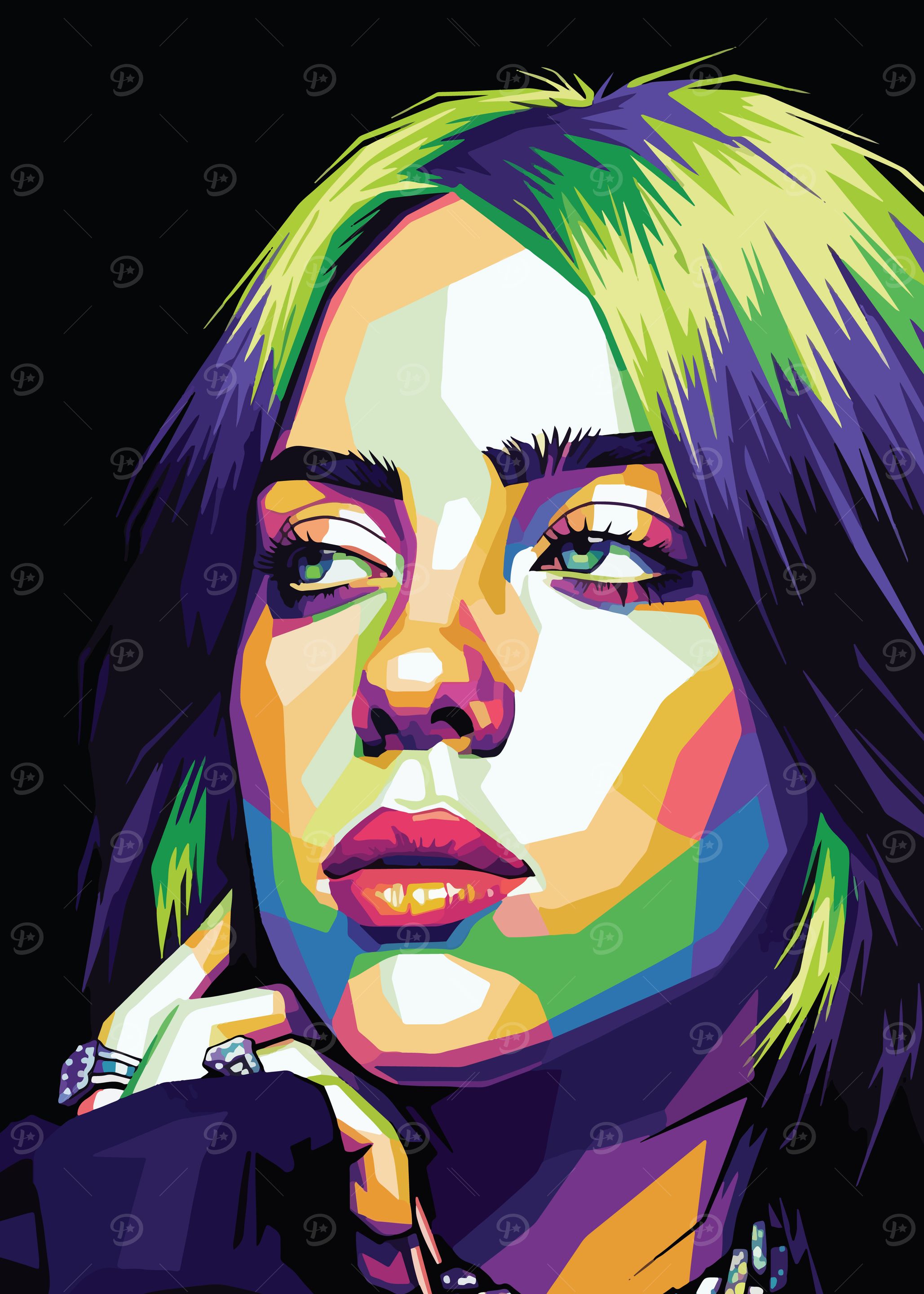 Billie Eilish Pop Art Portrait