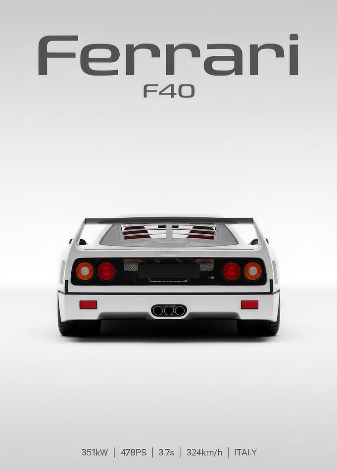 Ferrari F40 Rear View