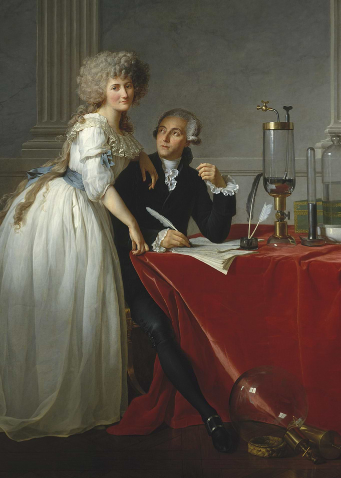 Antoine Lavoisier and His Wife Painting