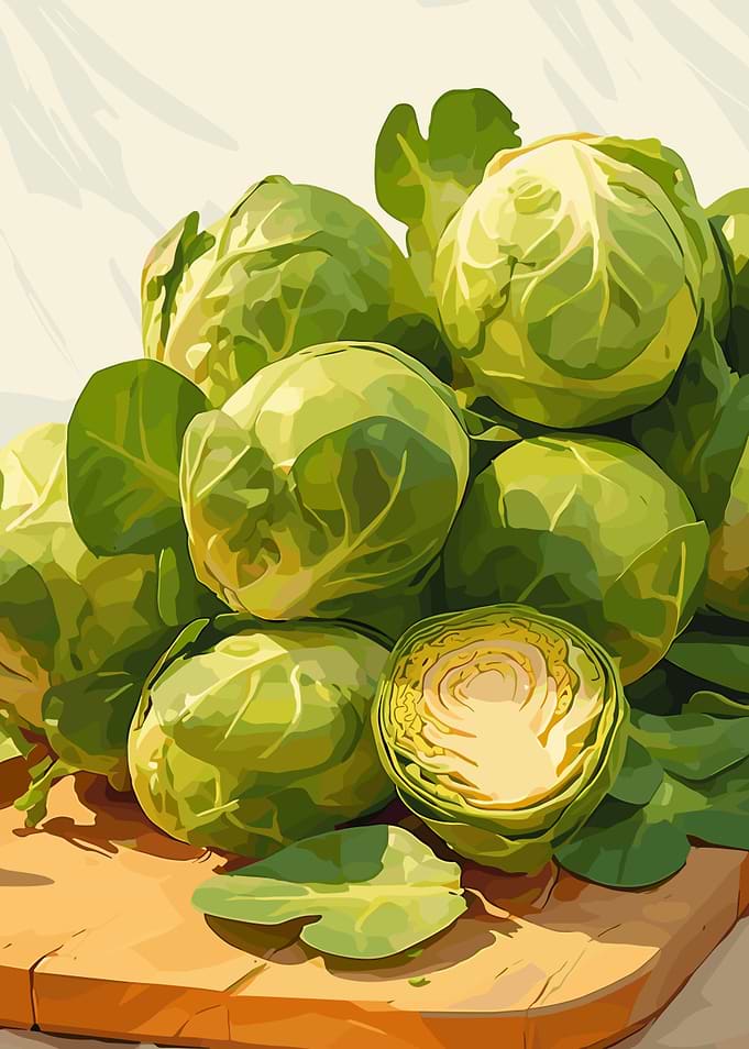 Brussels Sprouts Still Life