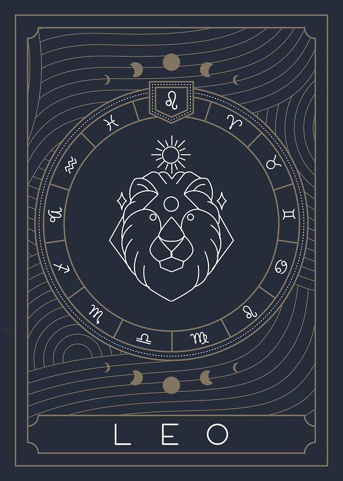 Leo Zodiac Sign Minimalist Art