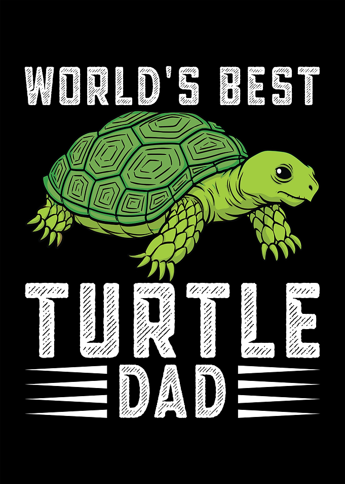 World's Best Turtle Dad Illustration