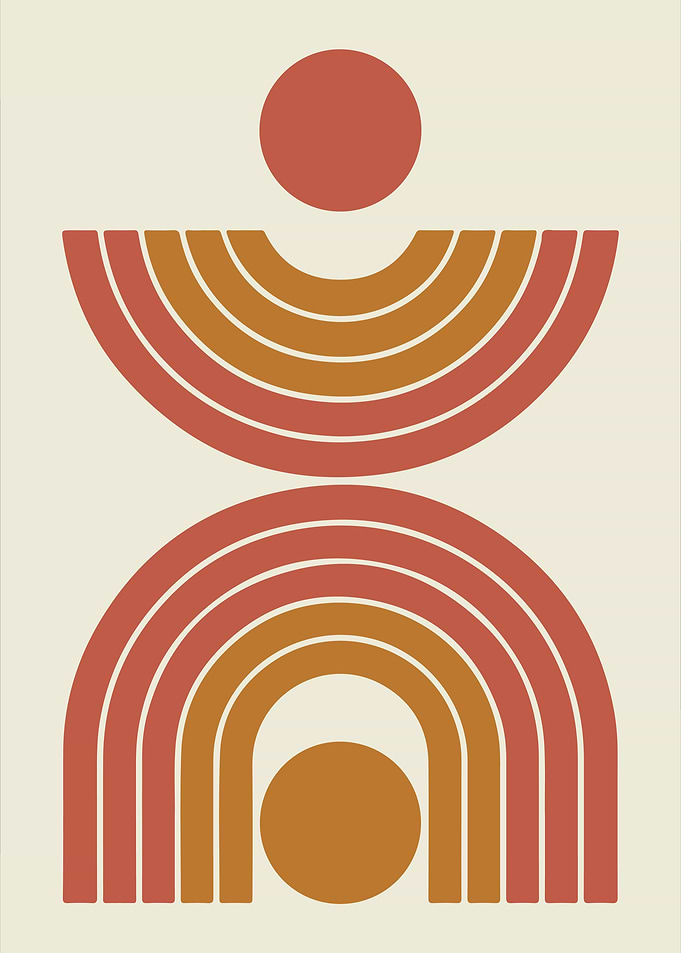 Abstract Geometric Shapes Art Print