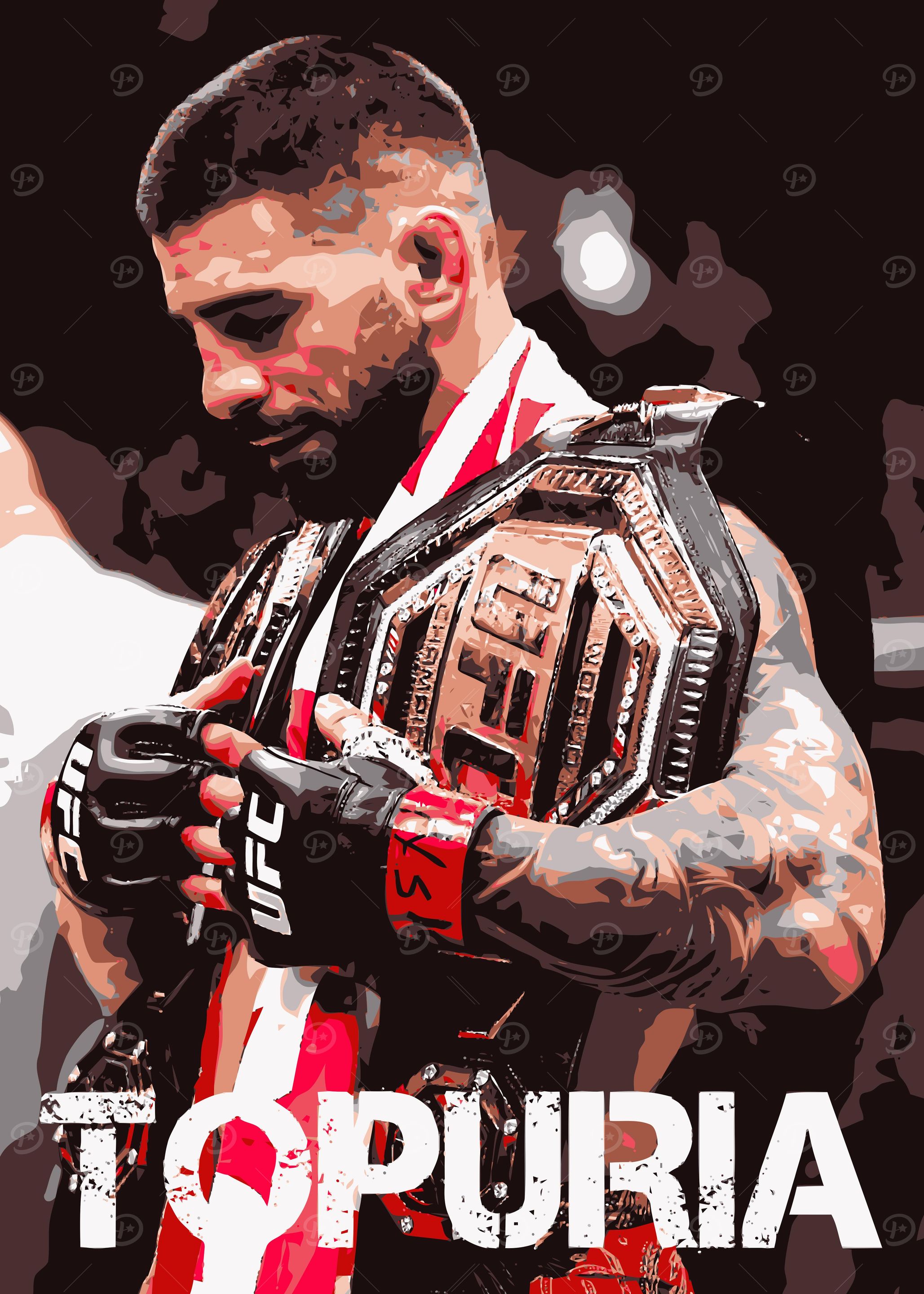 Ilia Topuria UFC Champion Art