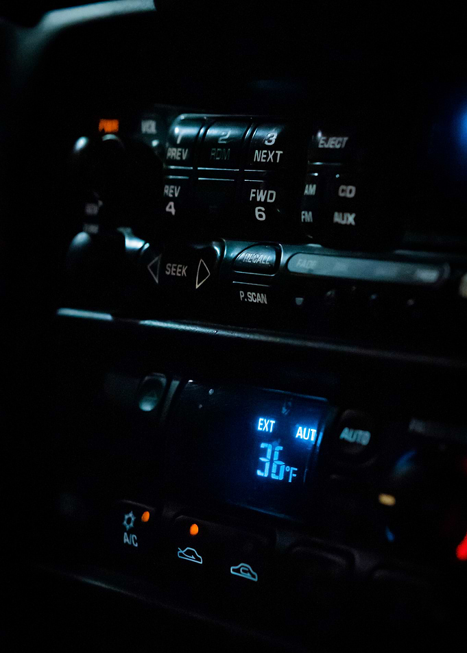 Car Radio and Climate Control Panel C5 corvette black