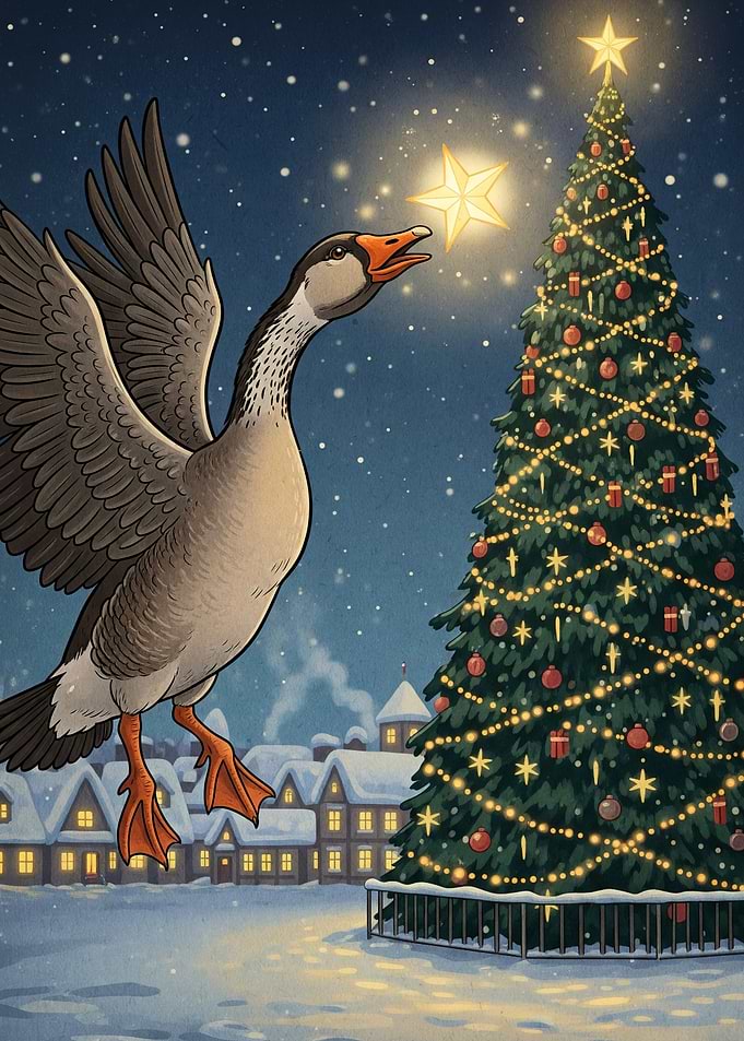 Christmas Goose Star Tree