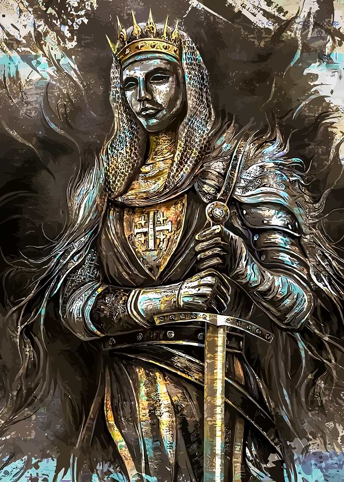 King Baldwin Armor with Sword